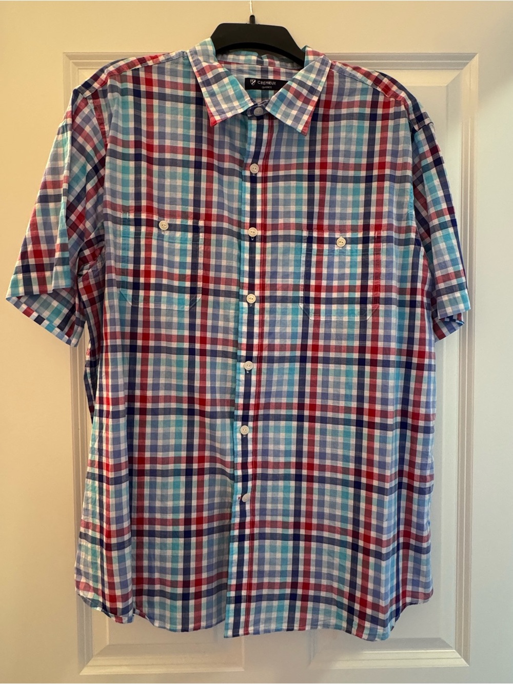Cremieux Men’s Checkered Shortsleeve Shirt Size XL